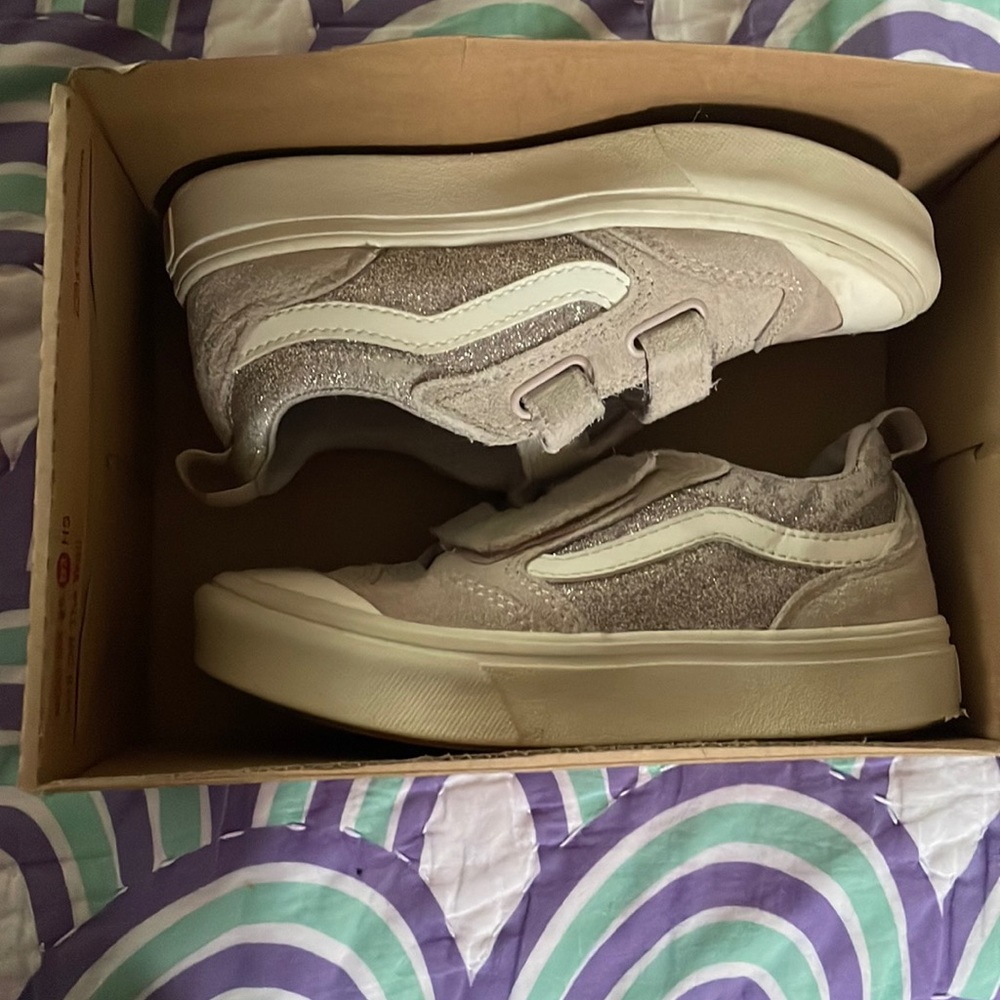 Velcro vans pink with glitter